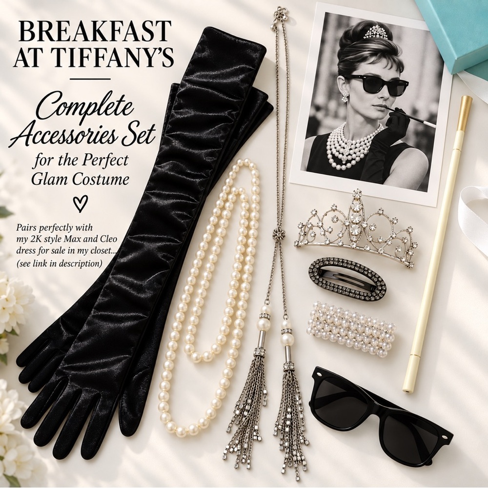 Breakfast at Tiffany’s Audrey Hepburn Inspired Complete Costume Accessories Set